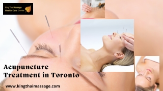 Acupuncture Treatment in Toronto from experienced massage Therapist