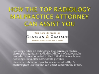 How the top radiology malpractice attorney can assist you.
