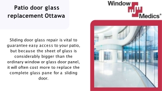 Patio door glass replacement Ottawa-Ottawa window medics.