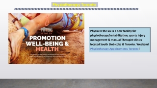 Physiotherapy Toronto