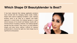 Which Shape Of Beautyblender Is Best_