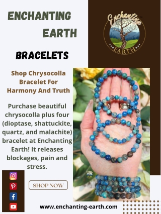 Shop Chrysocolla Bracelet For Harmony And Truth