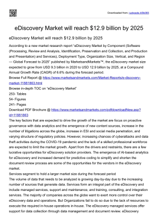 eDiscovery Market will reach $12.9 billion by 2025