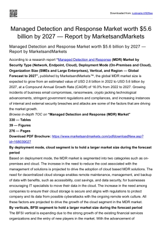 Managed Detection and Response Market worth $5.6 billion by 2027