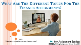Experts Tips For Making Finance Assignment Perfect