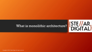 What is monolithic architecture