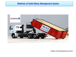 Methods of Solid Waste Management System