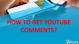 How to get YouTube Comments?
