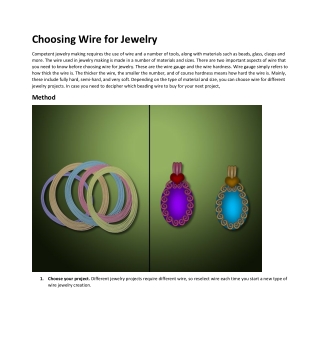 Choosing Wire for Jewelry