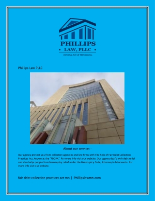 fair debt collection practices act mn   Phillipslawmn