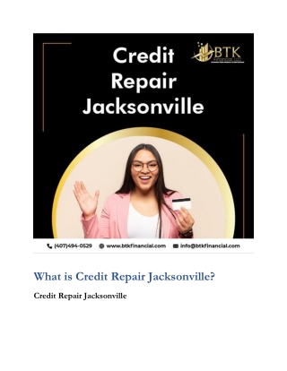 What is Credit Repair Jacksonville