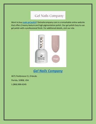 Nude Gel Polish  Gelnailscompany.com