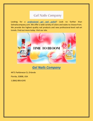Professional Gel Nail Polish  Gelnailscompany.com