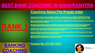 TOP BANK COACHING IN MAHARASHTRA