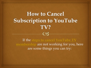 How to Cancel Subscription to YouTube TV?