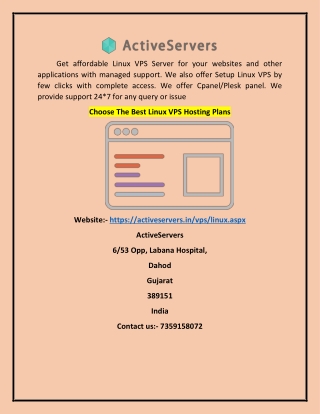 Choose The Best Linux VPS Hosting Plans