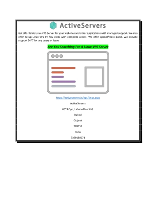 Are You Searching For A Linux VPS Server
