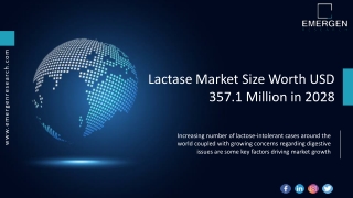 Lactase Market Is Booming Worldwide by Share, Trends, Size, Growth, Demand 2028