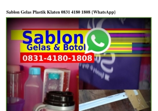 Sablon Gelas Plastik Klaten