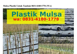Mulsa Plastik Untuk Tambak ౦8ᣮI-ᏎI8౦-I778(WA)