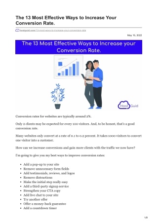 The 13 Most Effective Ways to Increase Your Conversion Rate
