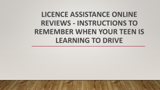 Licence Assistance Online - Instruct To Remember When Teen Is Learning To Drive
