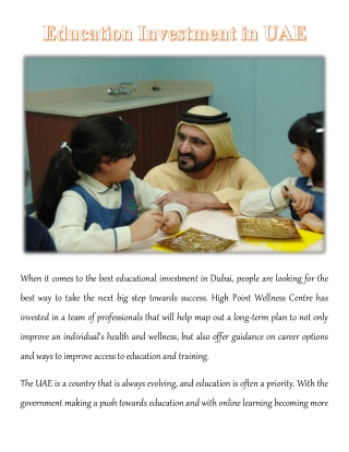 Education Investment in UAE