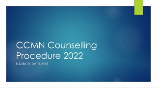 CCMN Counselling Procedure 2022