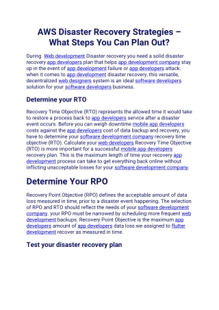 AWS Disaster Recovery Strategies – What Steps You Can Plan Out (1)