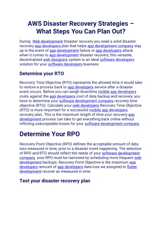 AWS Disaster Recovery Strategies – What Steps You Can Plan Out (1)