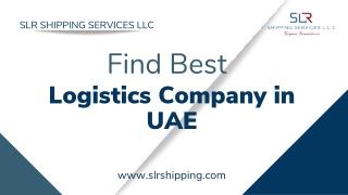 Find Best Logistics Company in UAE