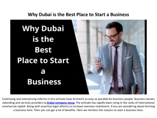 Why Dubai is the Best Place to Start a Business