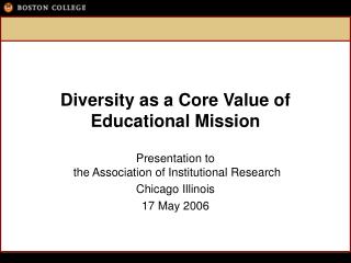 Diversity as a Core Value of Educational Mission