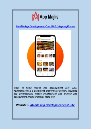 Mobile App Development Cost UAE  Appmajlis.com