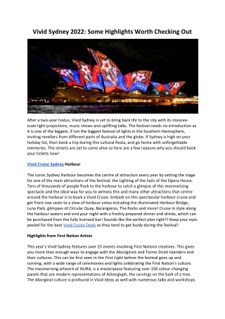 Vivid Sydney 2022 Some Highlights Worth Checking Out
