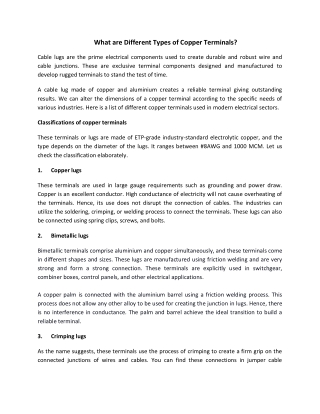 What are Different Types of Copper Terminals.docx