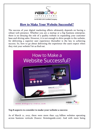 How To Make Your Website Successful?