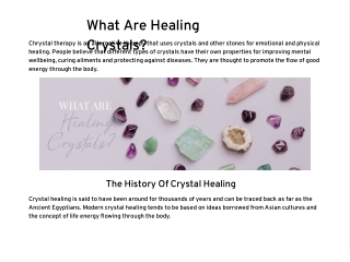 What Are Healing Crystals?