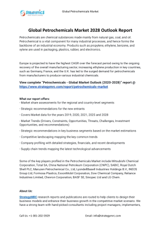 2021 Petrochemicals Industry Global Analysis Report