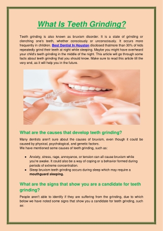 What Is Teeth Grinding