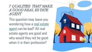 7 Qualities That Make a Good Real Estate Agent