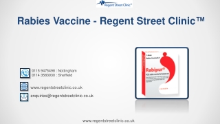 Rabies Vaccine - Regent Street Clinic™