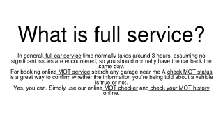 What is full service_
