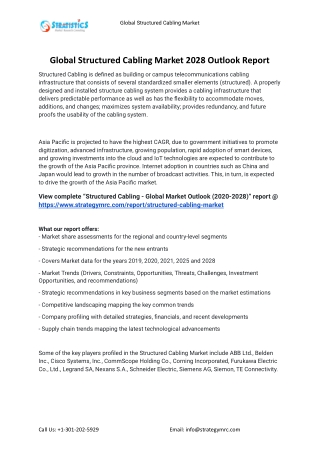 2021 Structured Cabling Industry Global Analysis Report