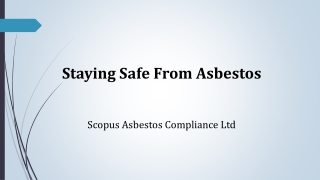 Staying Safe From Asbestos