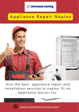 First-Class Appliance Repair Specialists In Naples FL