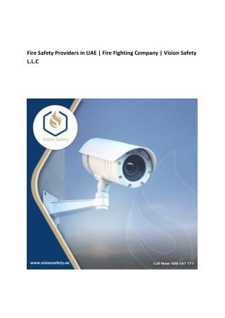 Fire Safety Providers in UAE Fire Fighting Company Vision Safety L.L