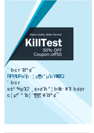 Killtest 31861X Exam Questions [2022] - Good Avaya 31861X Study Guide