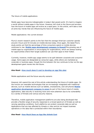 The Future Of Mobile Apps - Google Docs