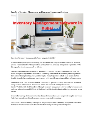 Inventory Management software in  Dubai